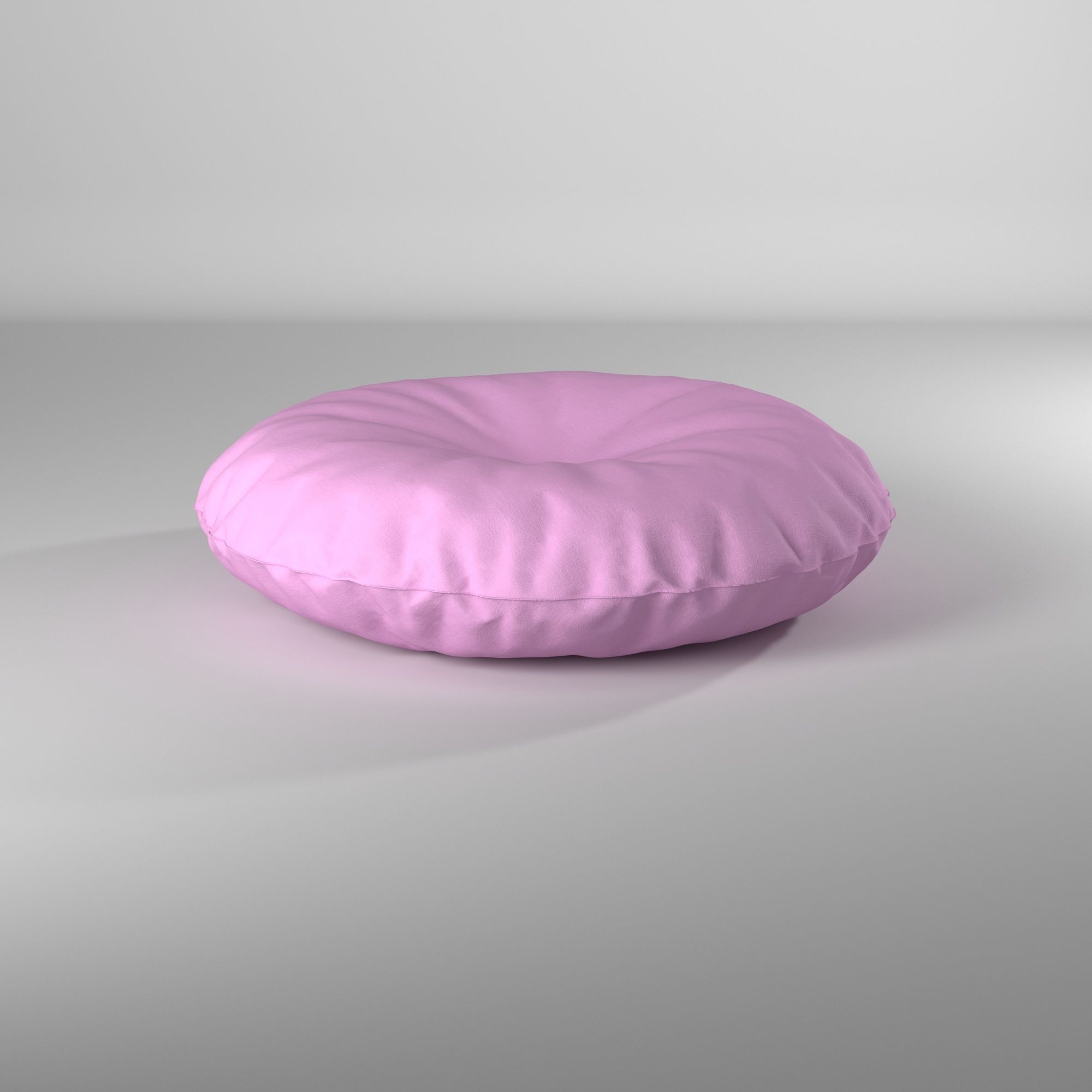 Puff almohadon redondo - Round pillow pouf 3D model_21