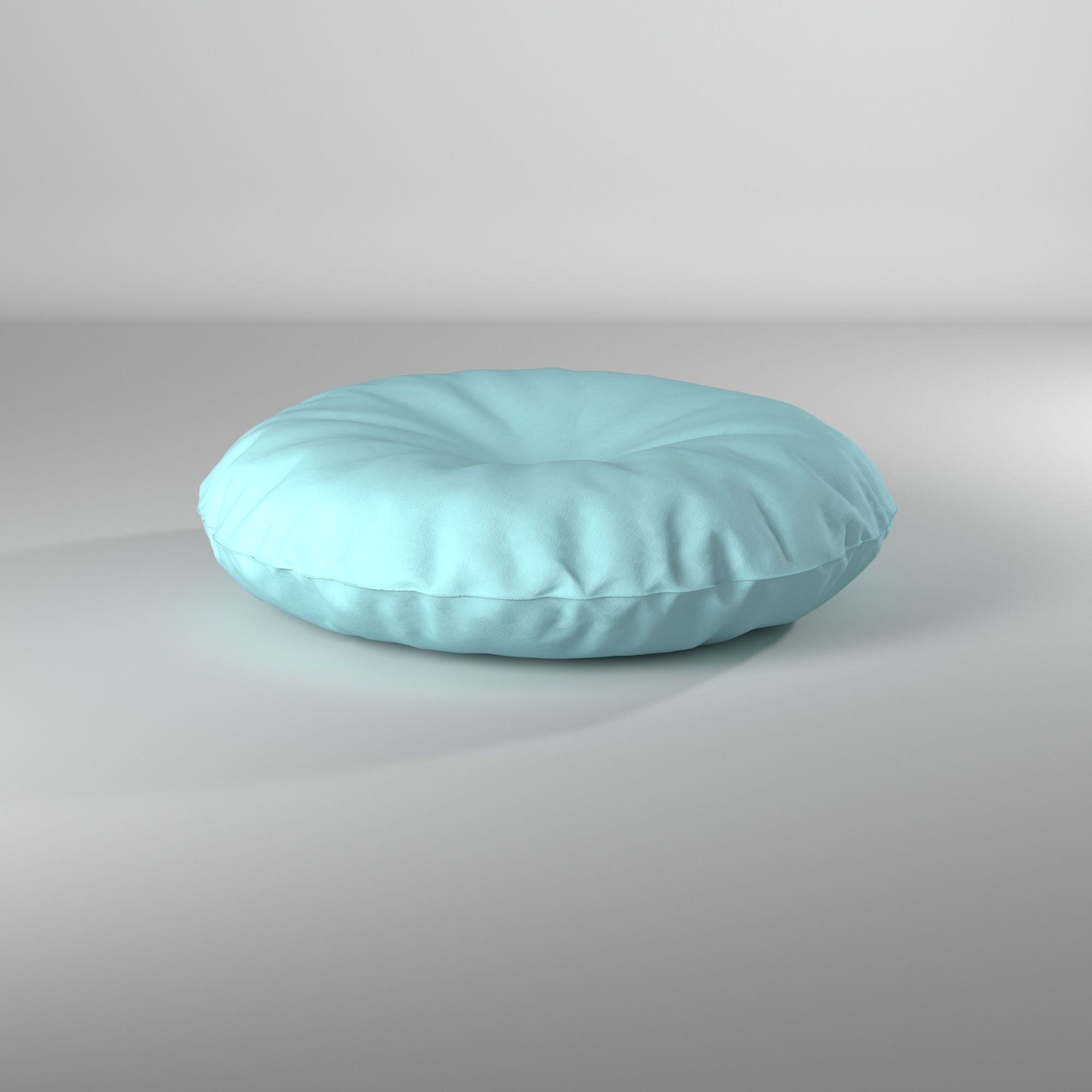 Puff almohadon redondo - Round pillow pouf 3D model_10