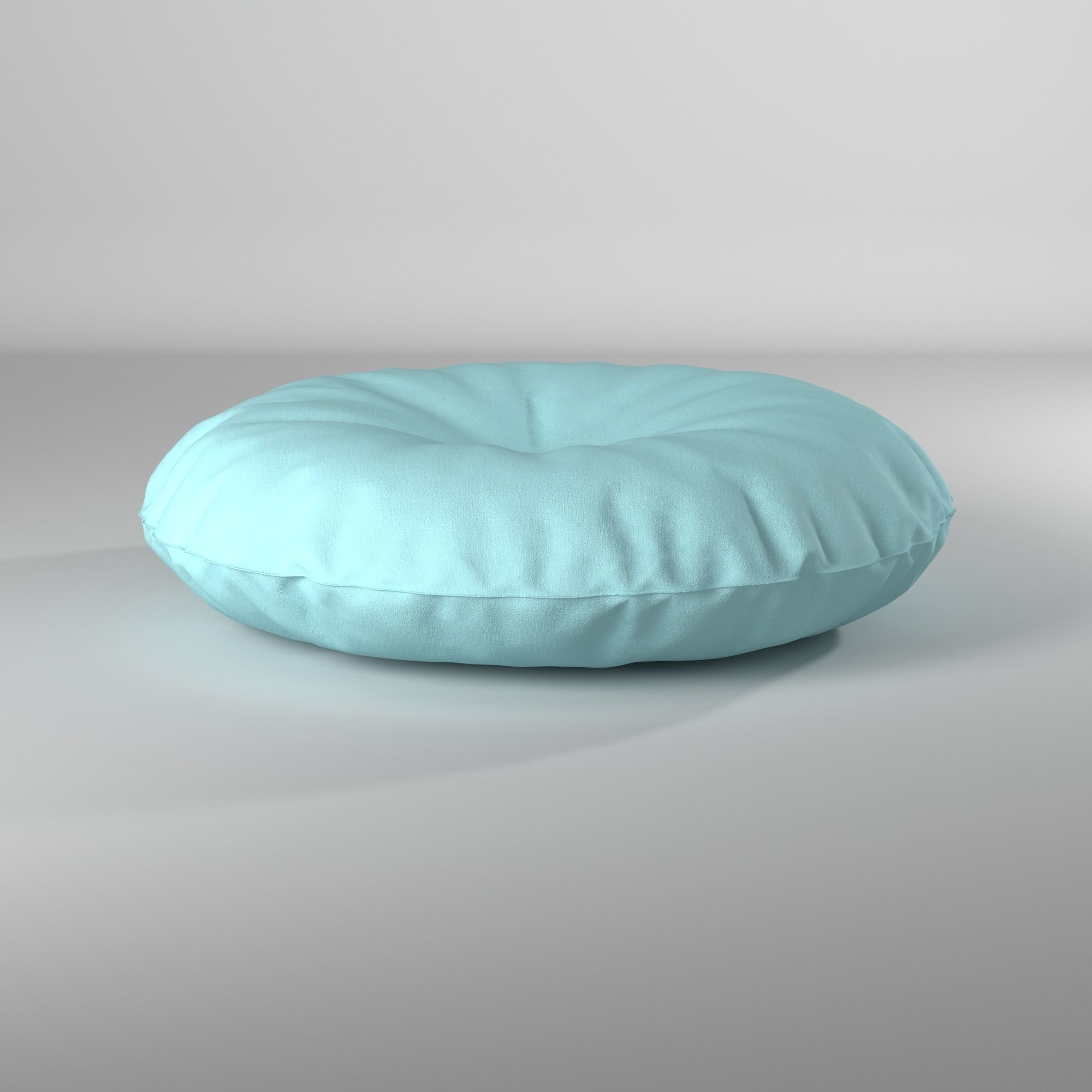 Puff almohadon redondo - Round pillow pouf 3D model_12