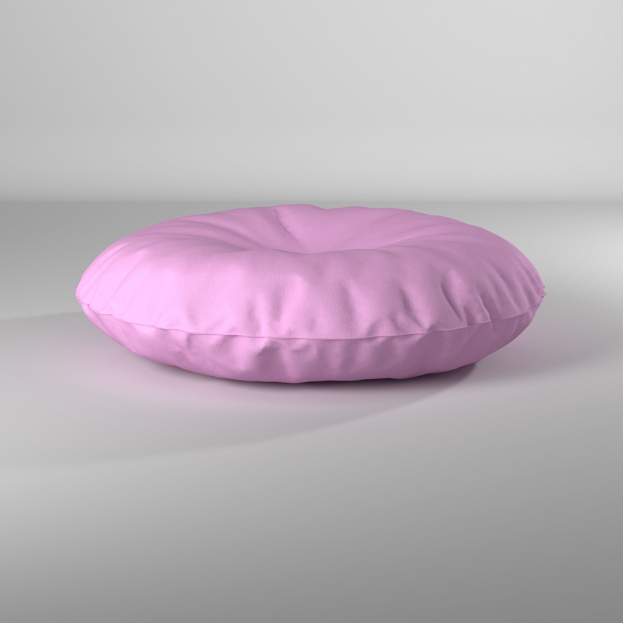 Puff almohadon redondo - Round pillow pouf 3D model_23