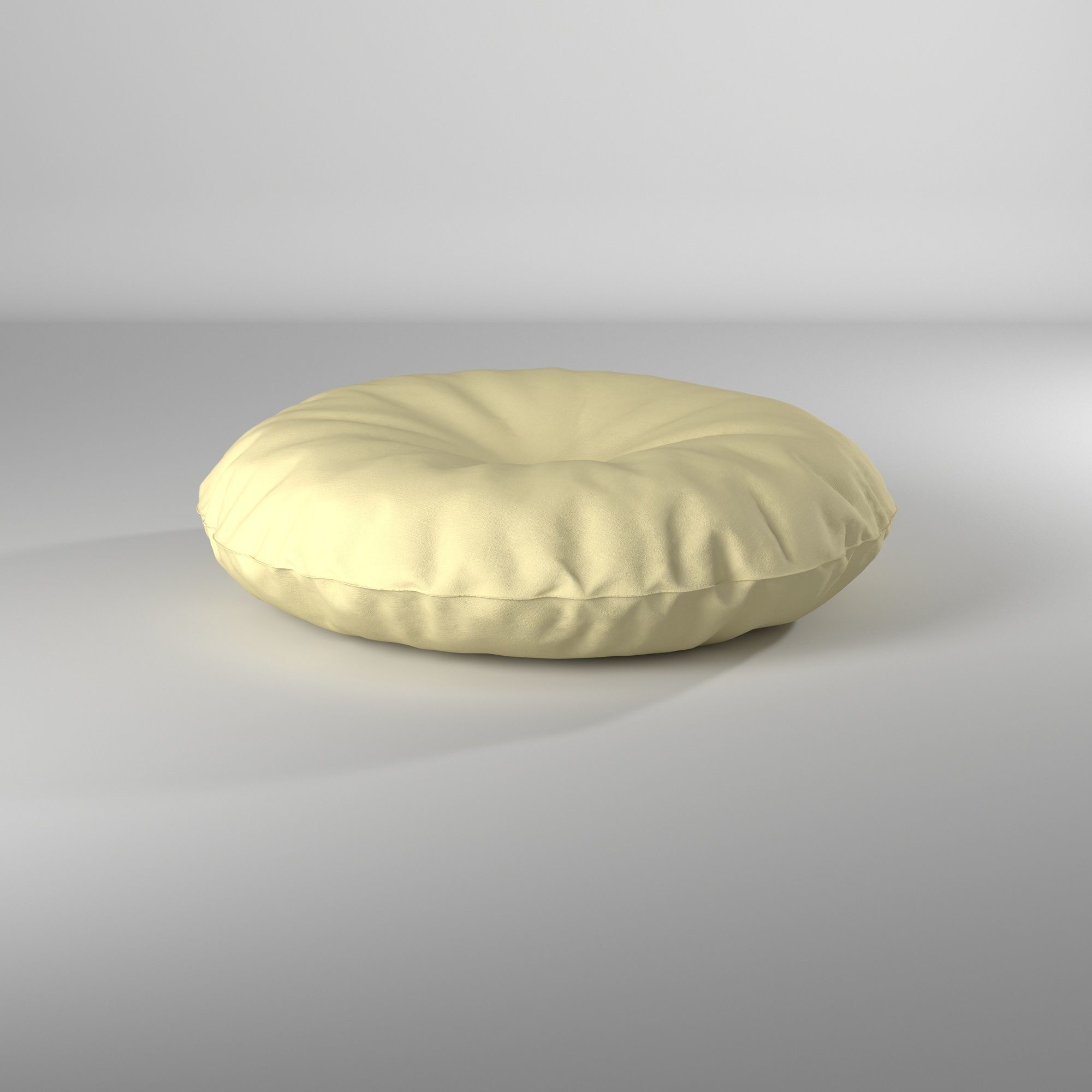 Puff almohadon redondo - Round pillow pouf 3D model_39