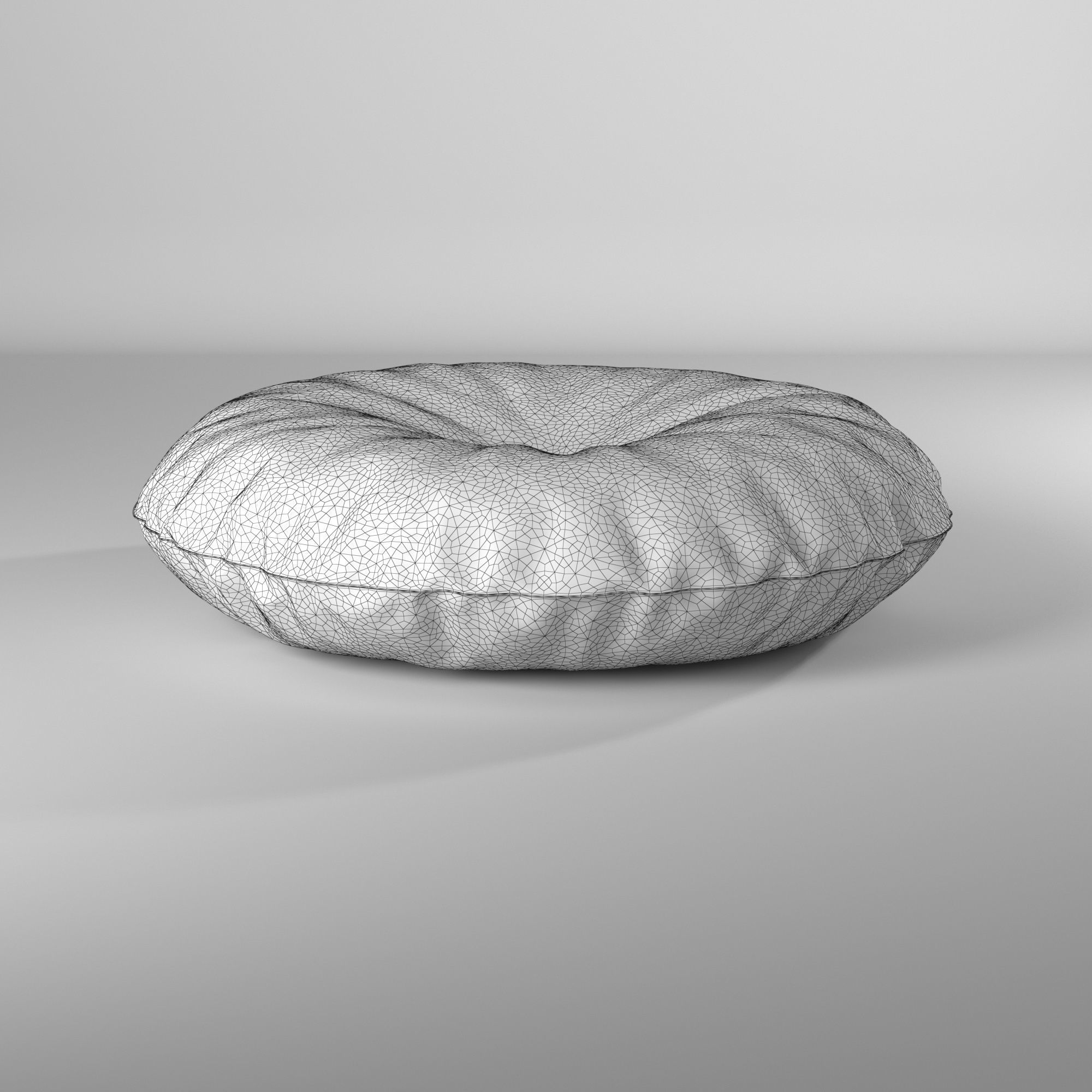 Puff almohadon redondo - Round pillow pouf 3D model_32