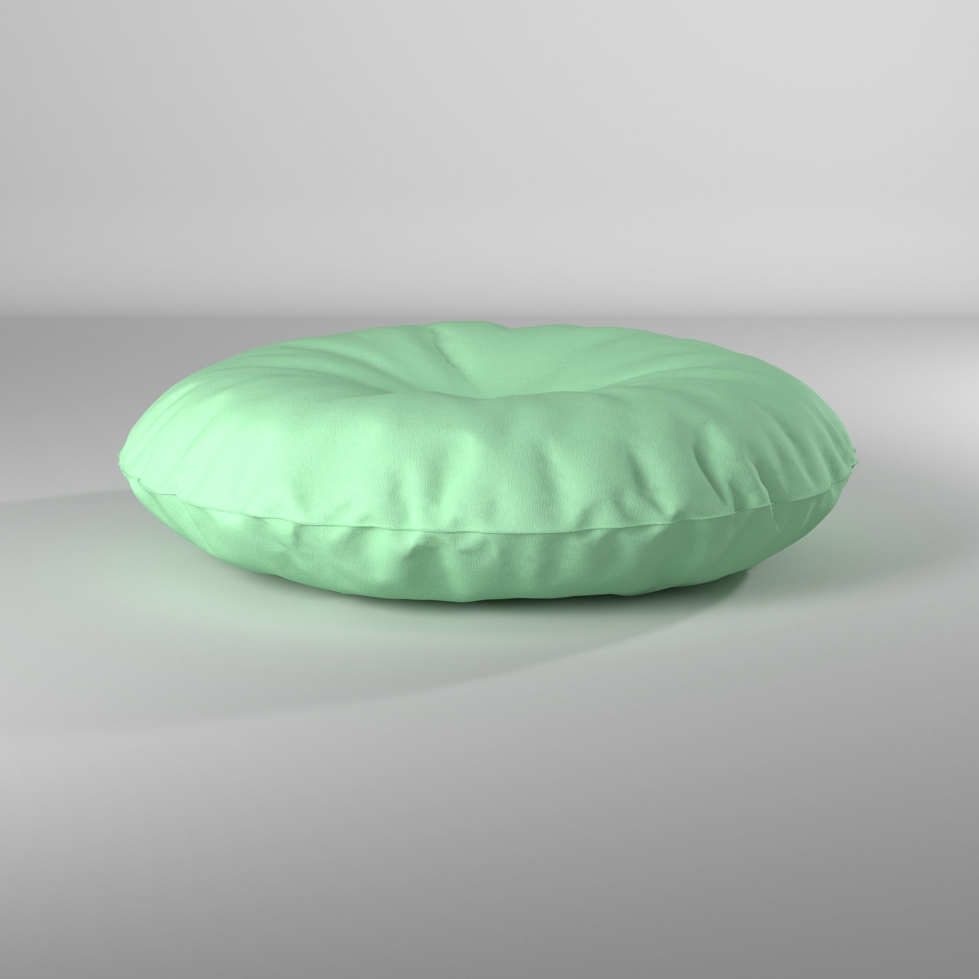 Puff almohadon redondo - Round pillow pouf 3D model_17