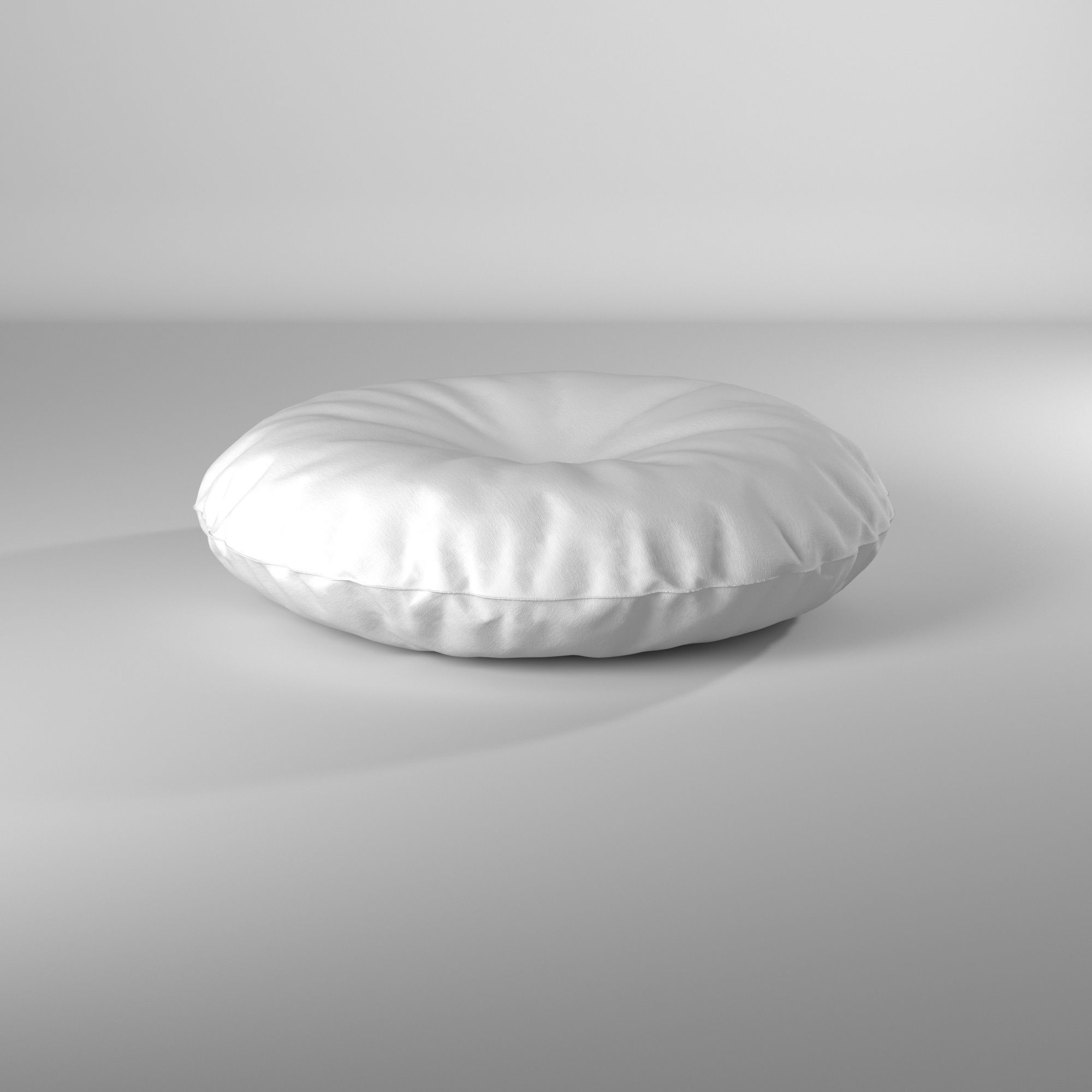 Puff almohadon redondo - Round pillow pouf 3D model_27
