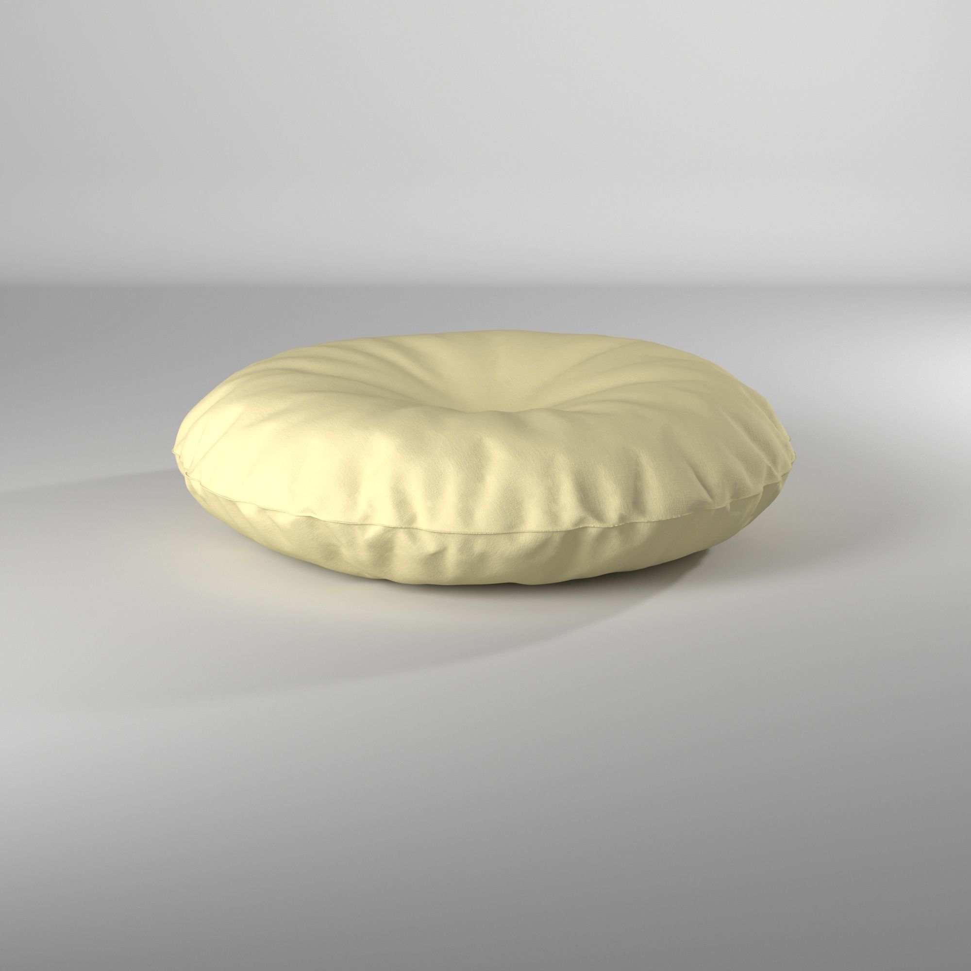 Puff almohadon redondo - Round pillow pouf 3D model_38