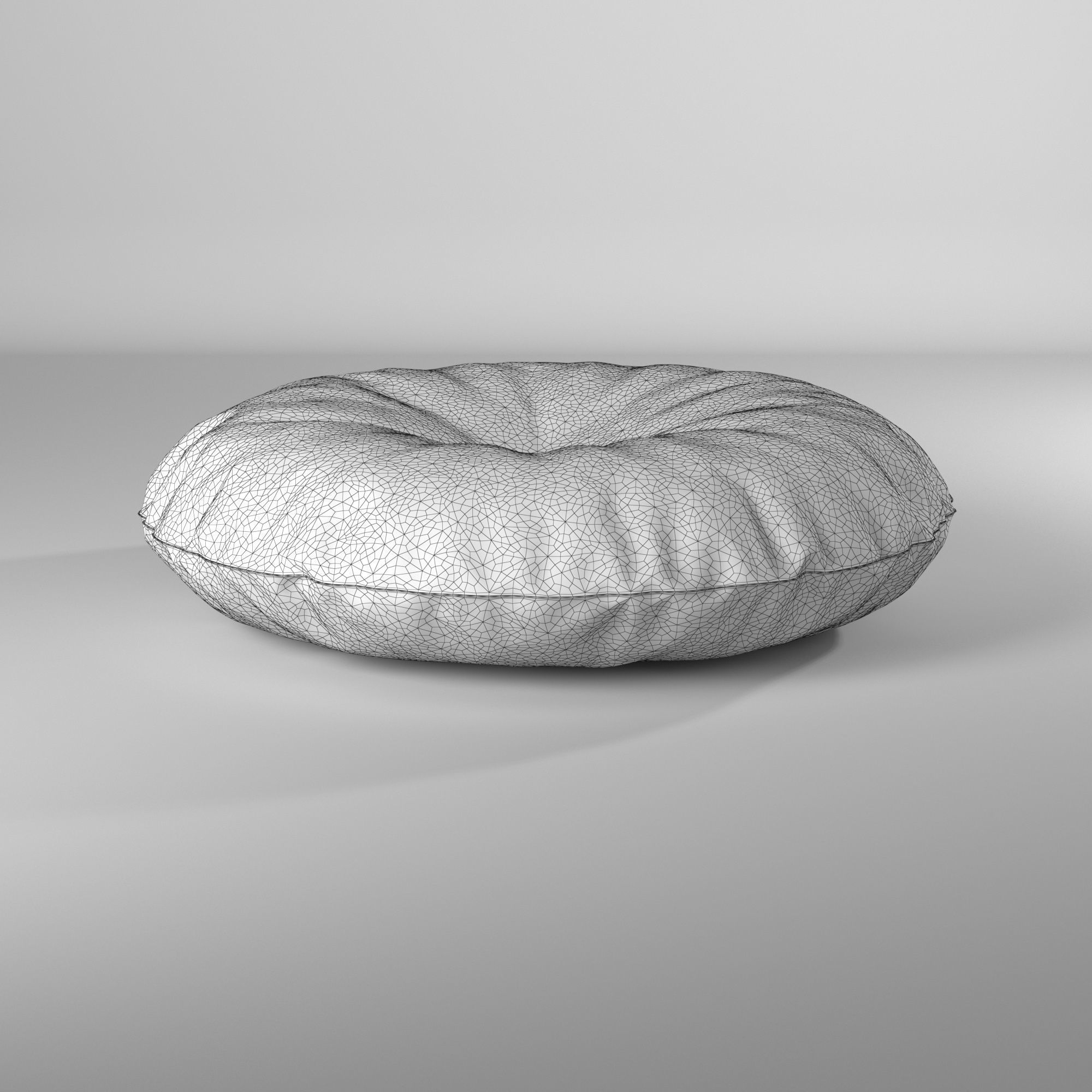 Puff almohadon redondo - Round pillow pouf 3D model_36