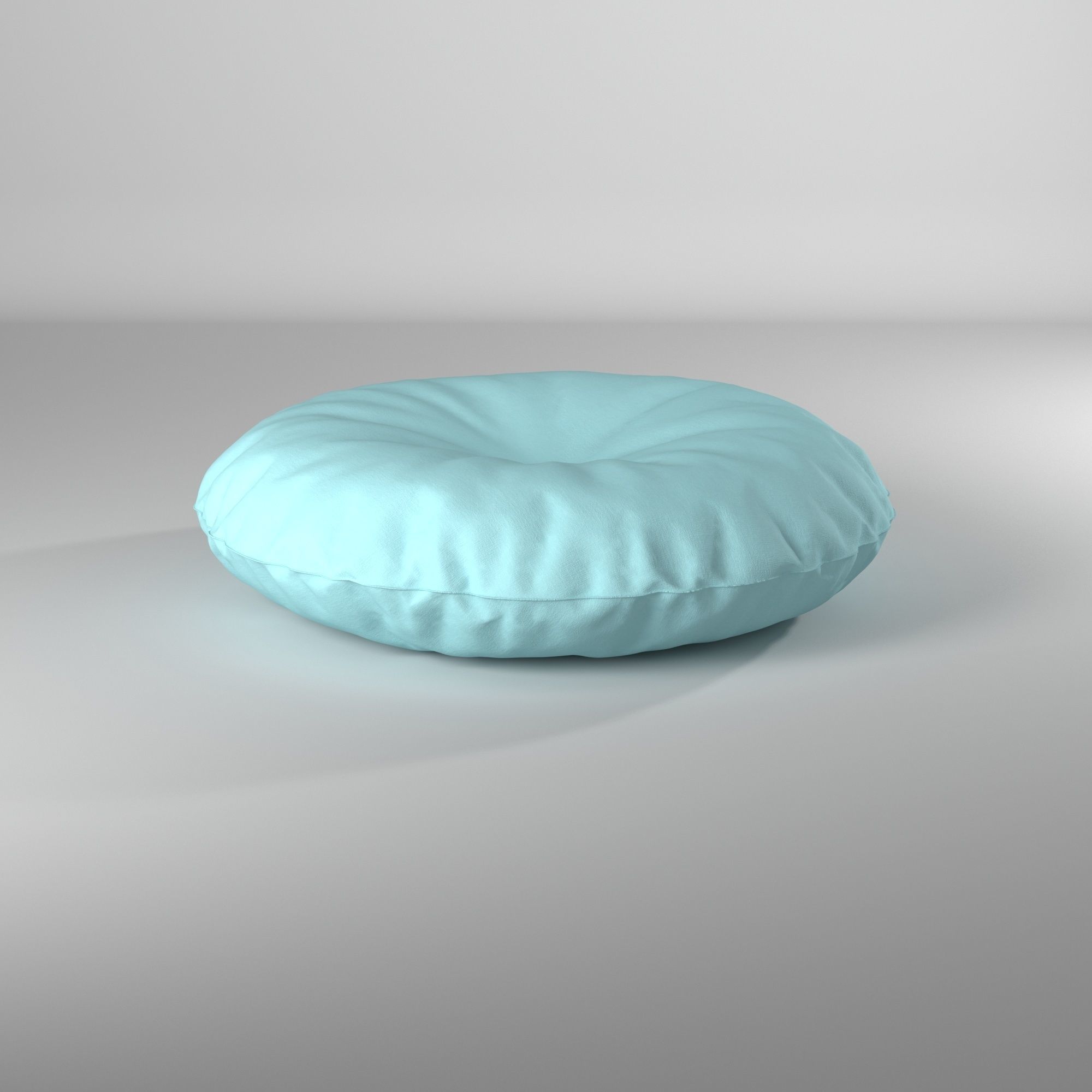 Puff almohadon redondo - Round pillow pouf 3D model_9