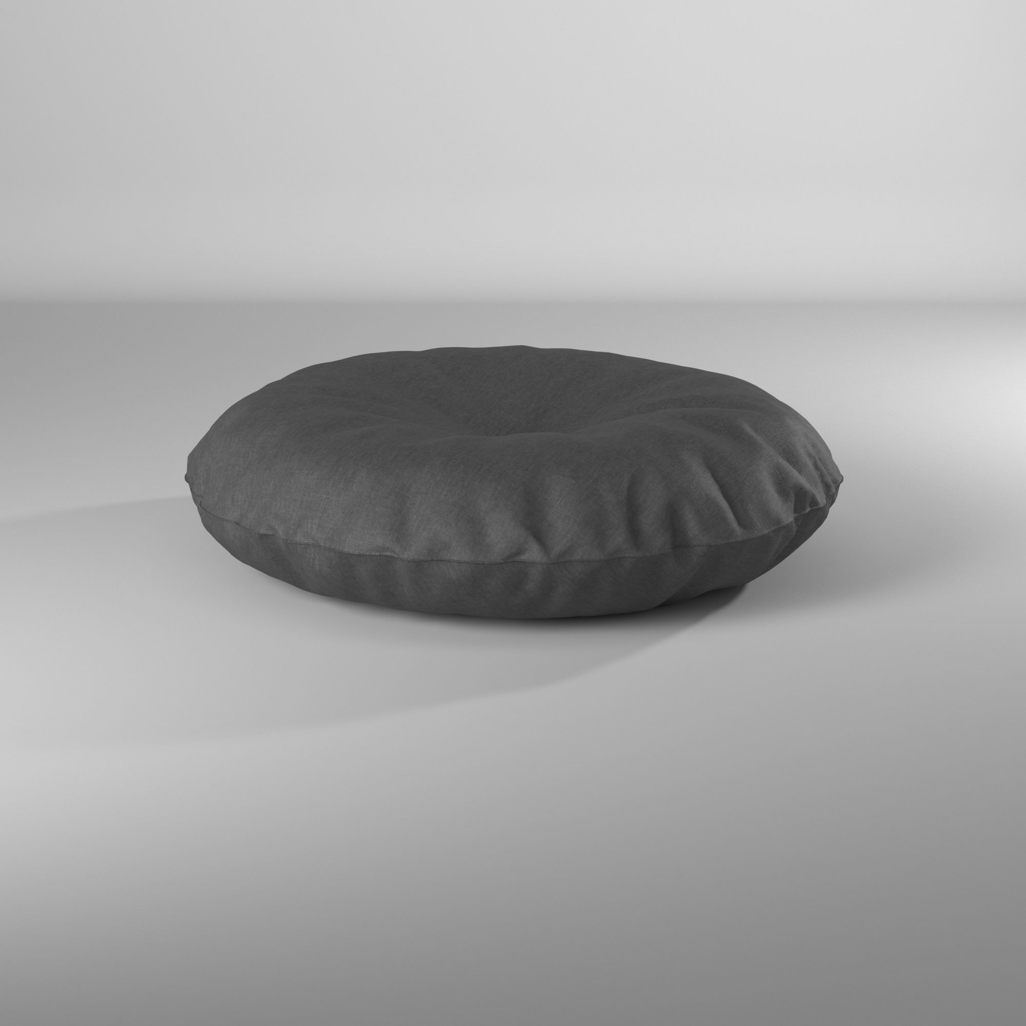 Puff almohadon redondo - Round pillow pouf 3D model_4