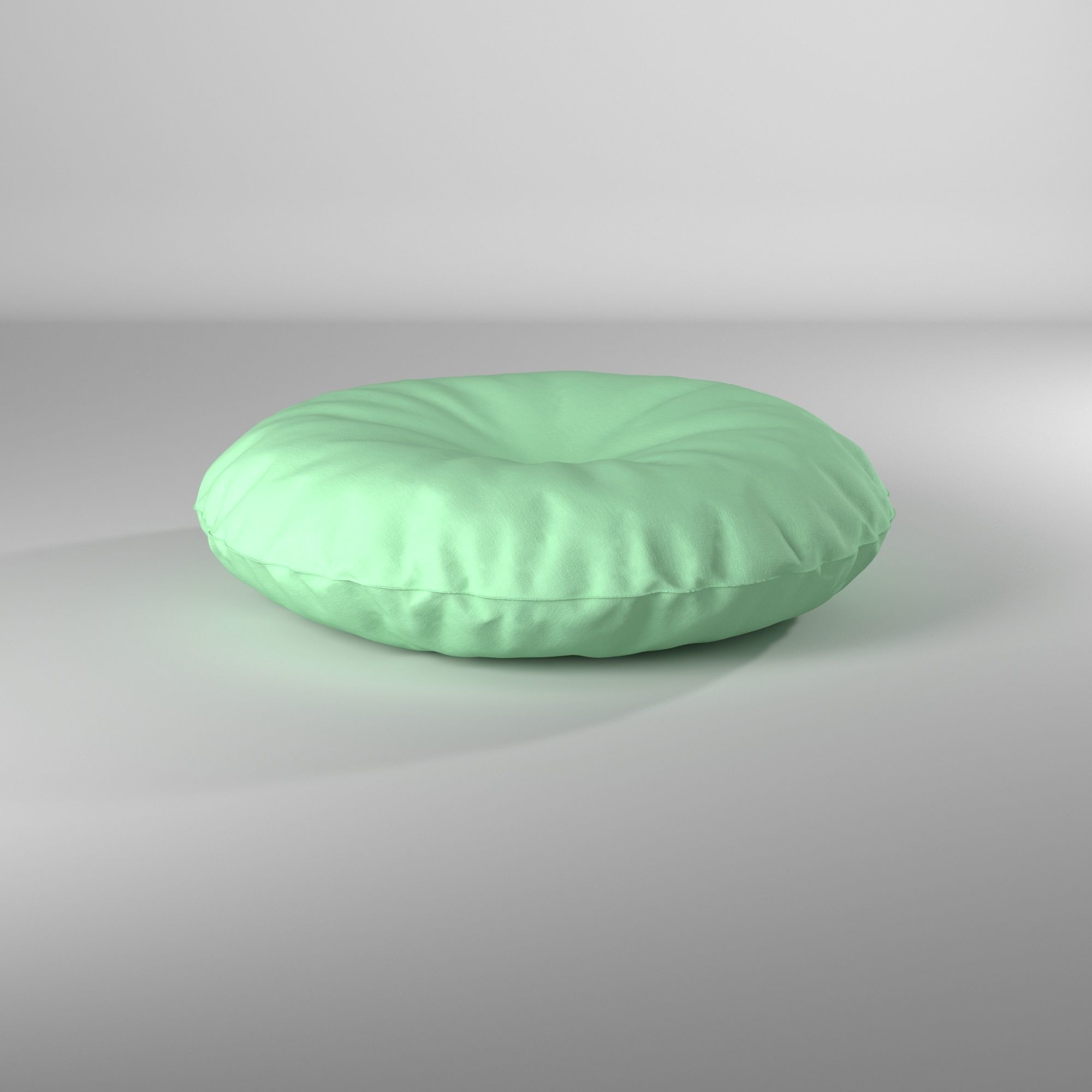Puff almohadon redondo - Round pillow pouf 3D model_15