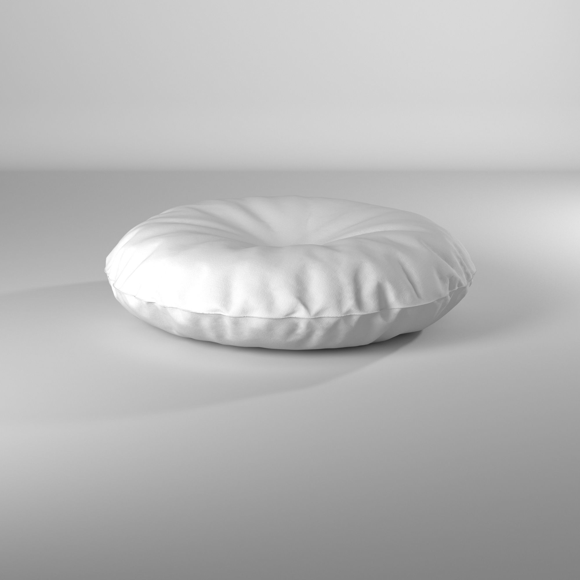 Puff almohadon redondo - Round pillow pouf 3D model_28