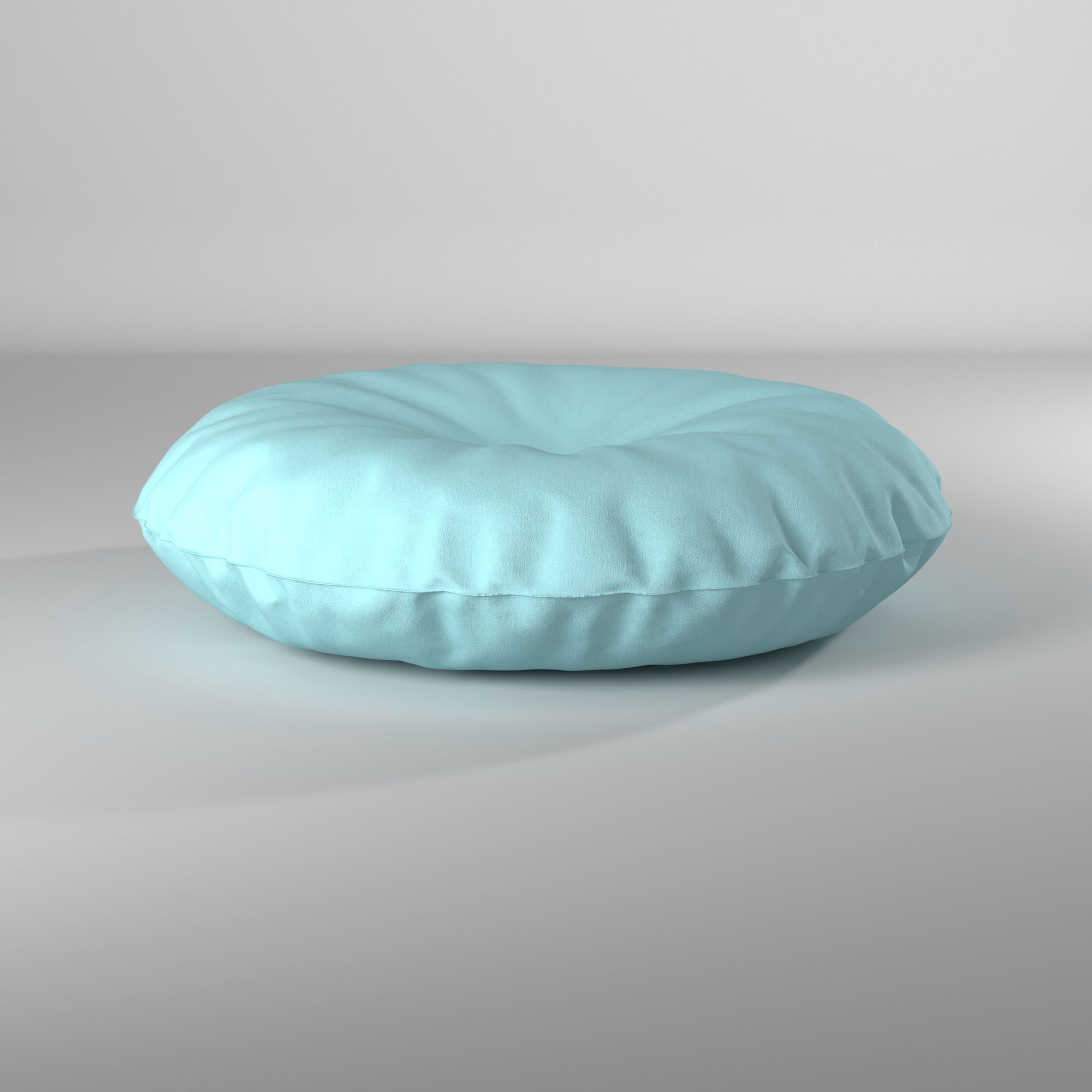 Puff almohadon redondo - Round pillow pouf 3D model_8