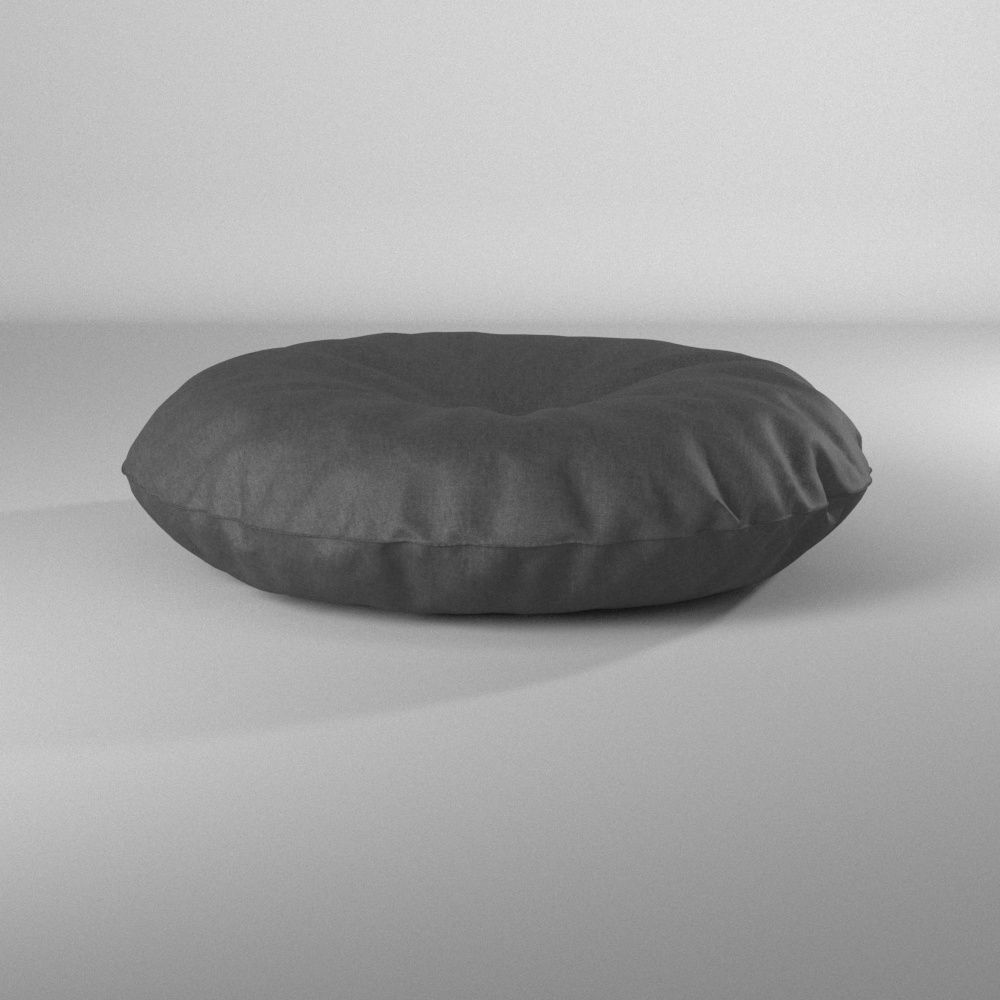 Puff almohadon redondo - Round pillow pouf 3D model_1