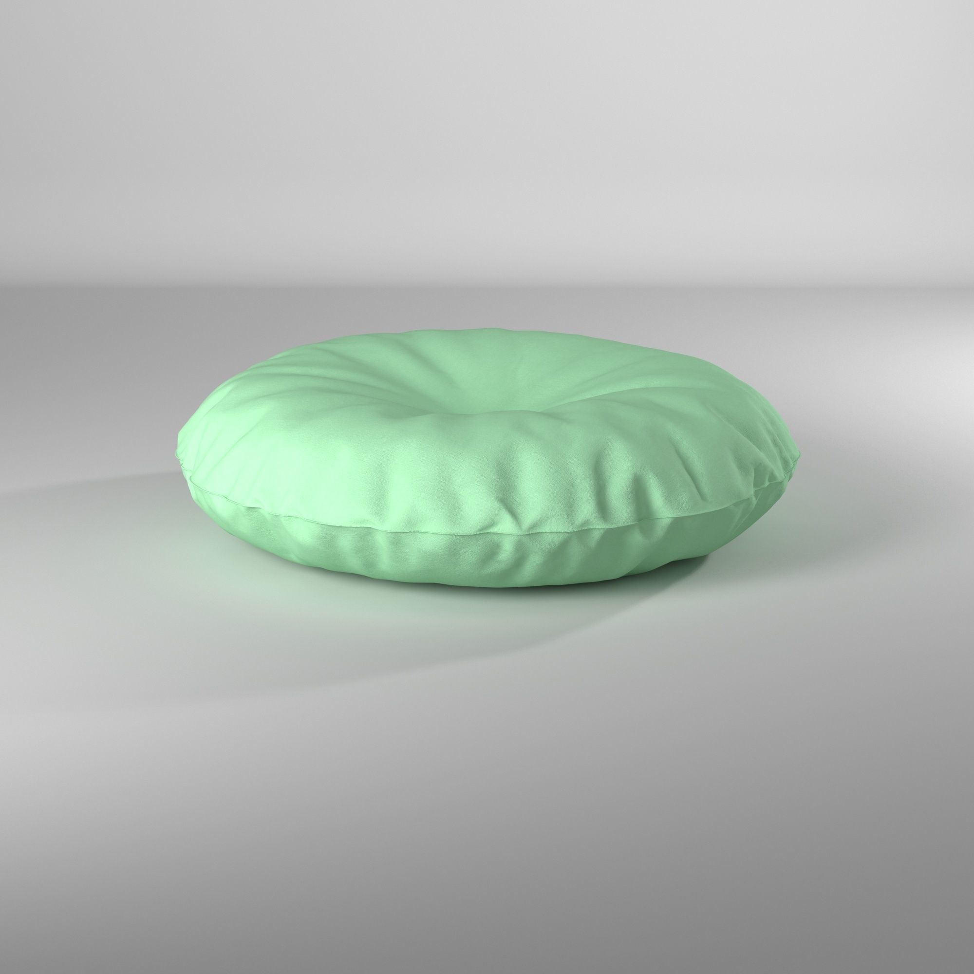 Puff almohadon redondo - Round pillow pouf 3D model_16