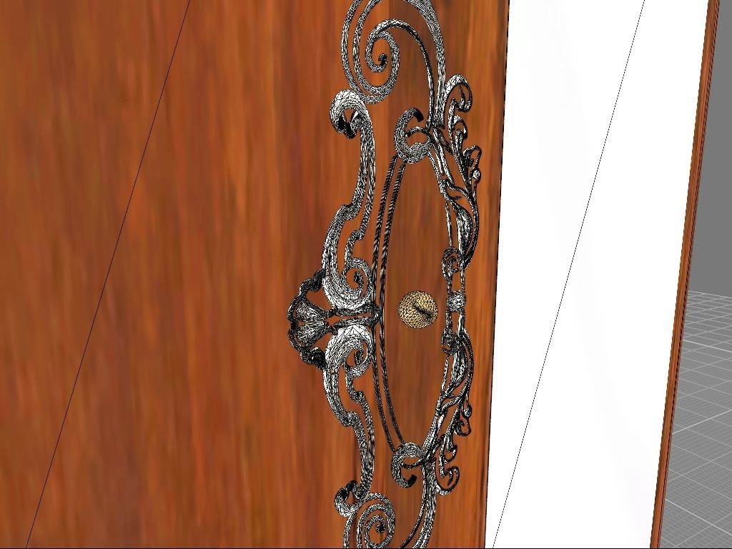 Msk - Wardrobe with mirror fin18 3D model_3