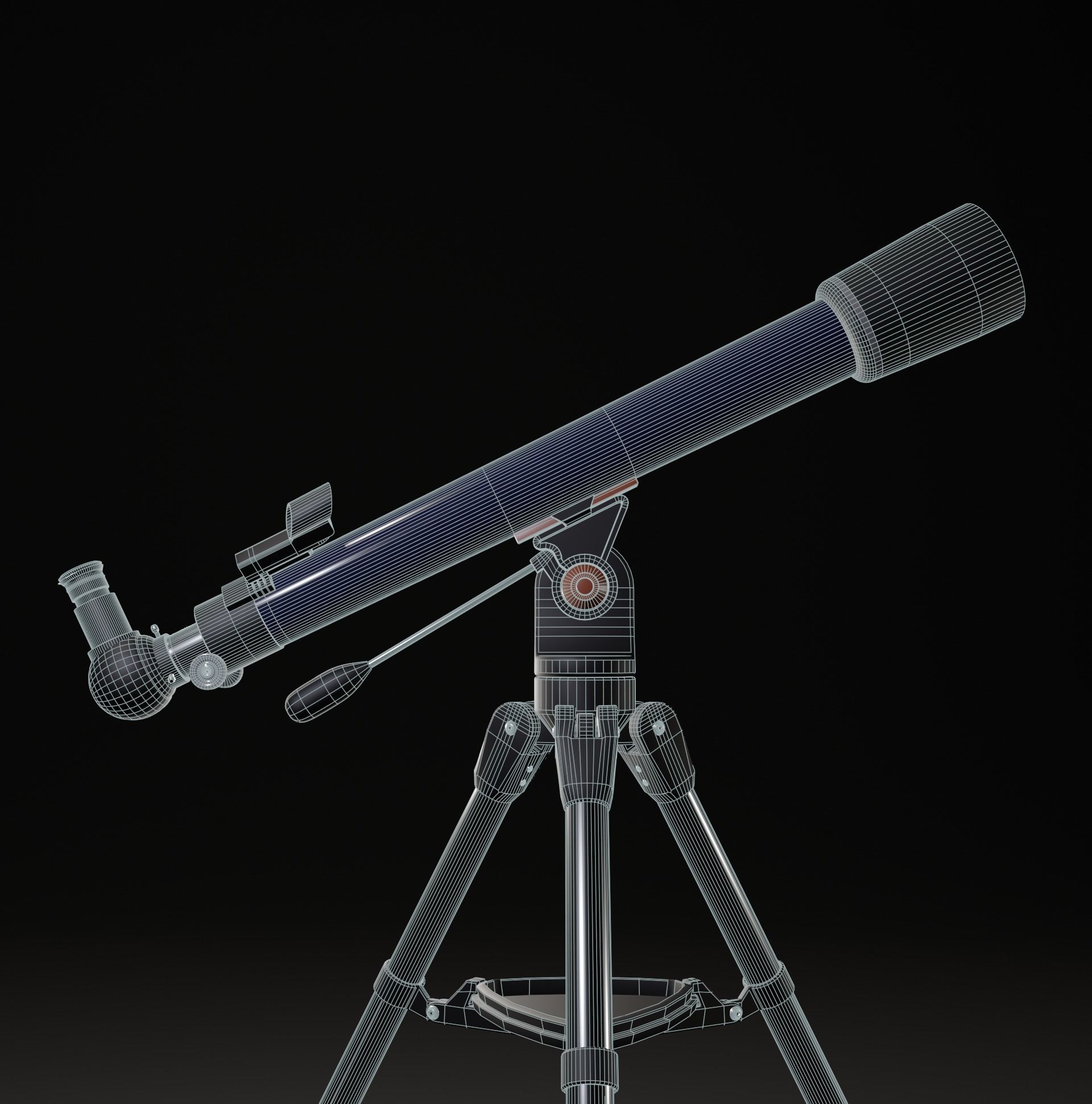 Telescope 70AZ 3D model_1
