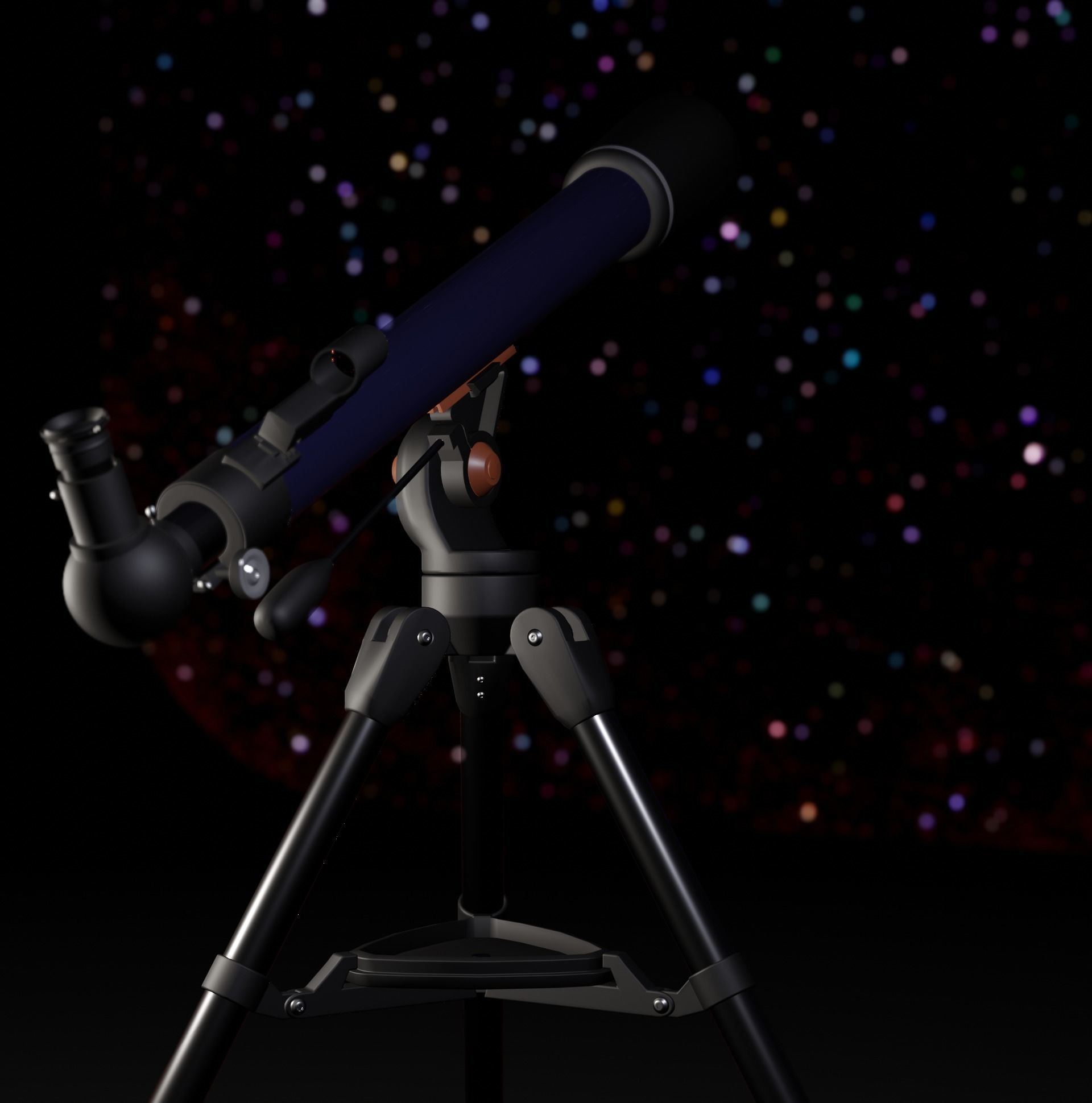 Telescope 70AZ 3D model_3
