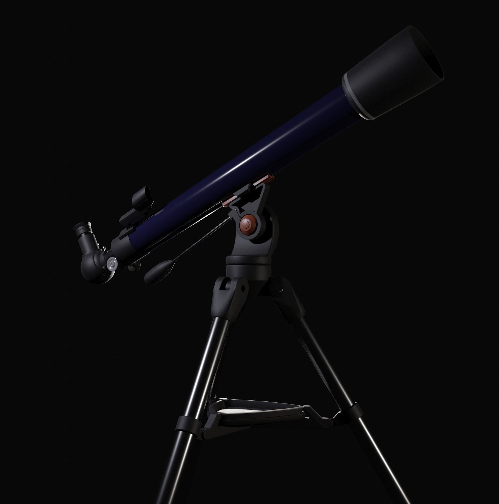 Telescope 70AZ 3D model_5