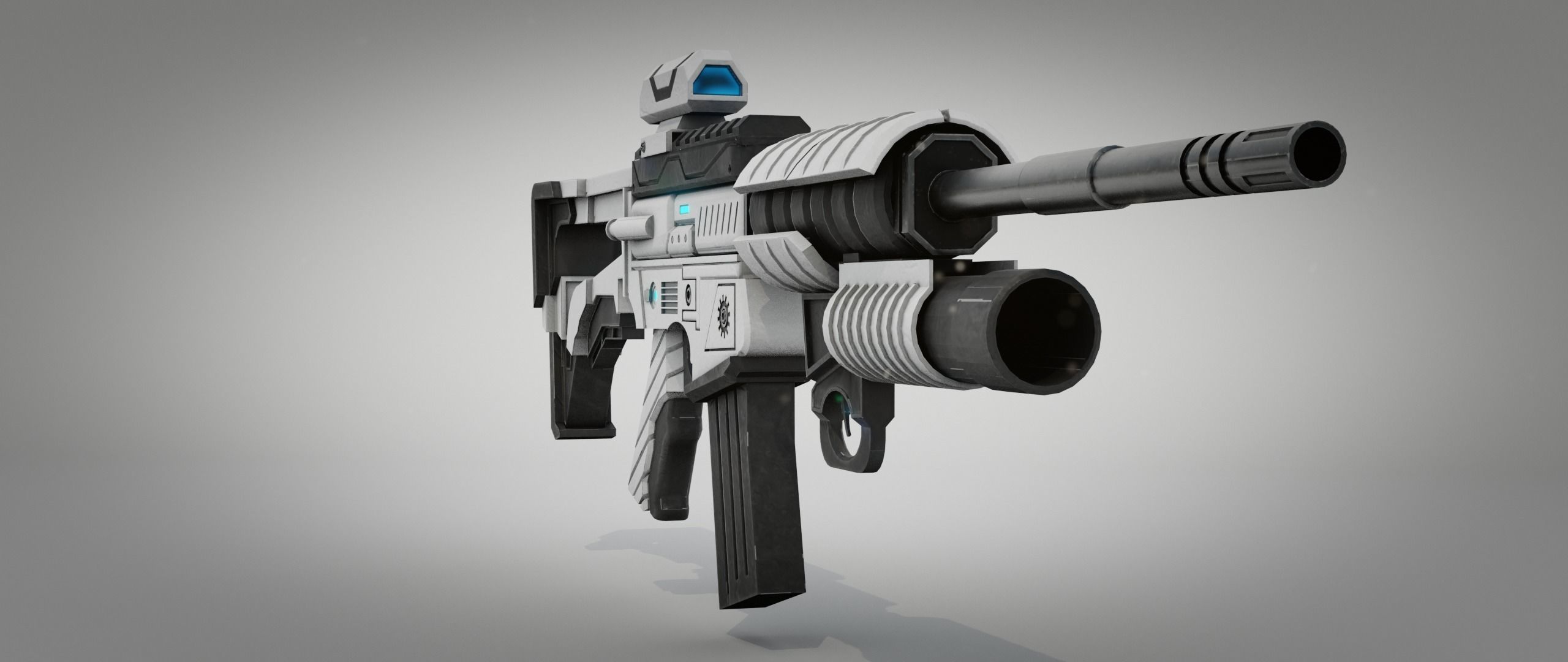 Sci-fi Weapon Rifle Low-poly 3D model_1