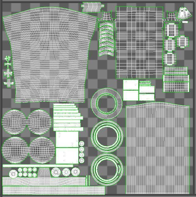 M4A1 Custom Low-poly 3D model_35