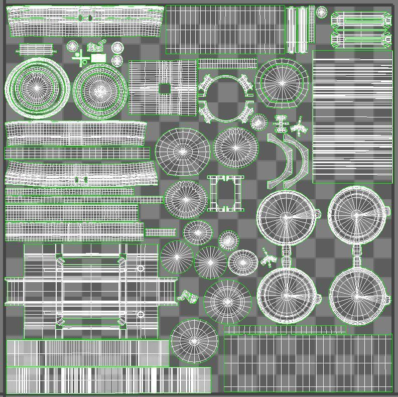 M4A1 Custom Low-poly 3D model_37