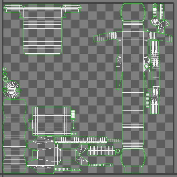 M4A1 Custom Low-poly 3D model_41