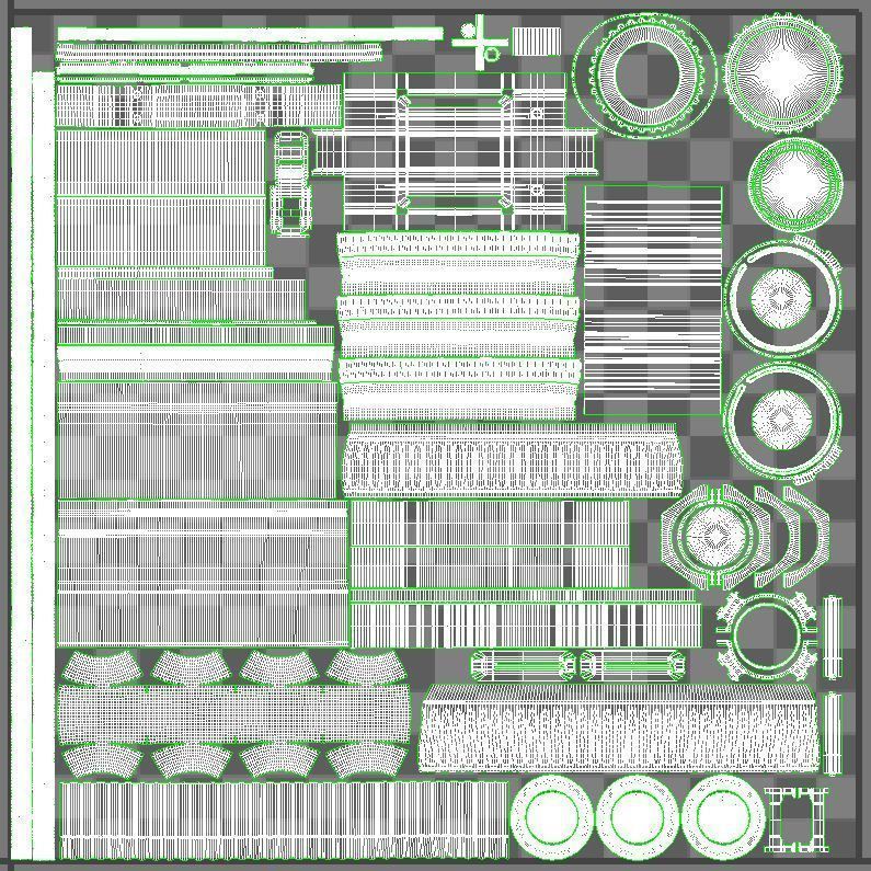 M4A1 Custom Low-poly 3D model_42