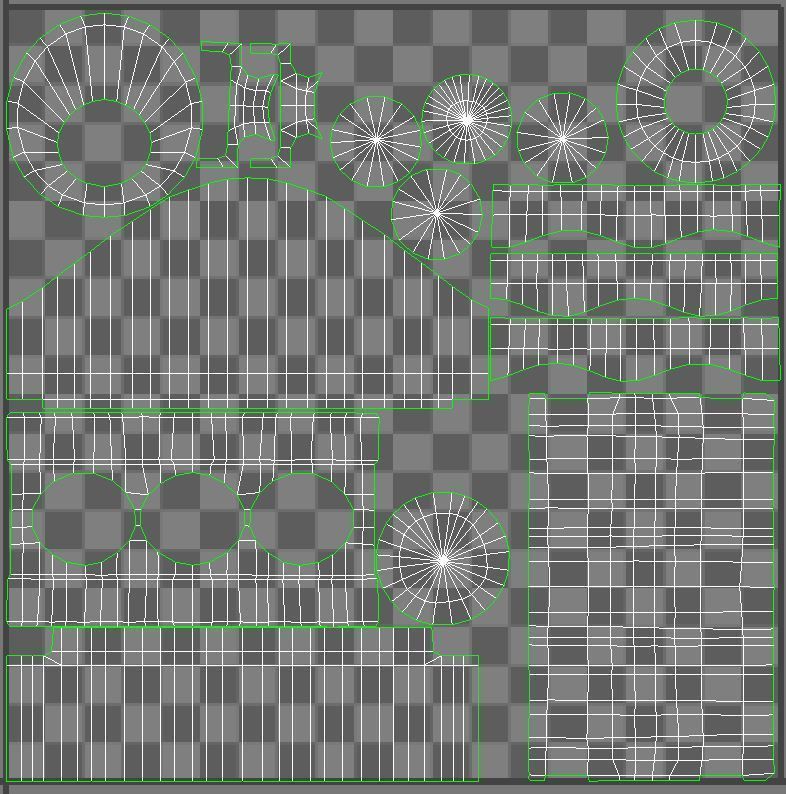 M4A1 Custom Low-poly 3D model_36