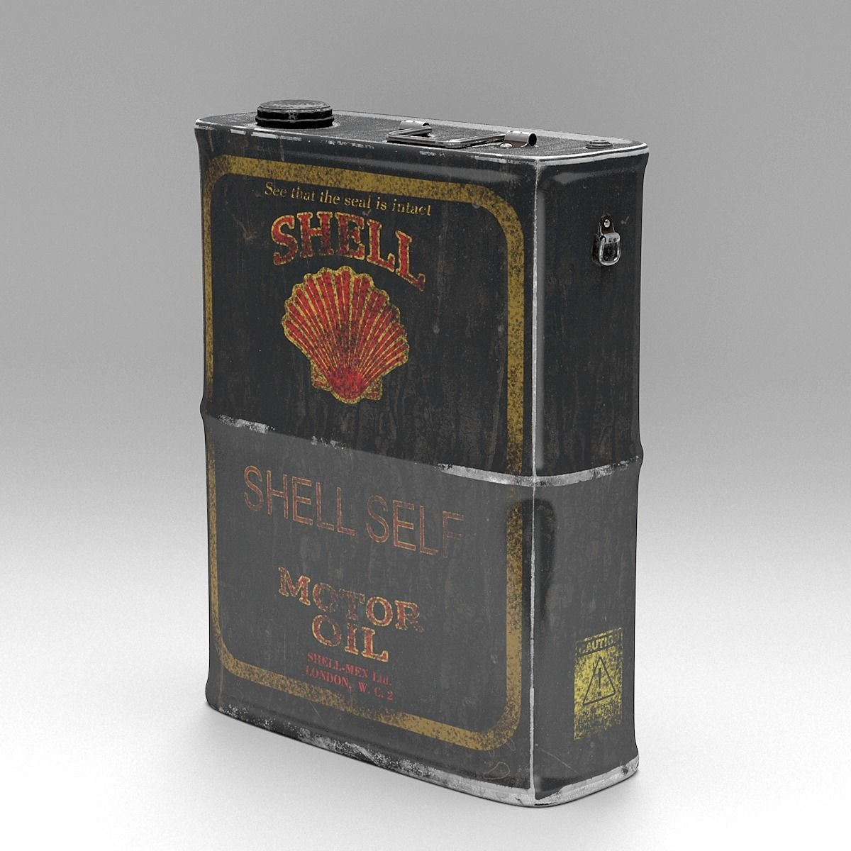 Tank Can Low-poly 3D model_2