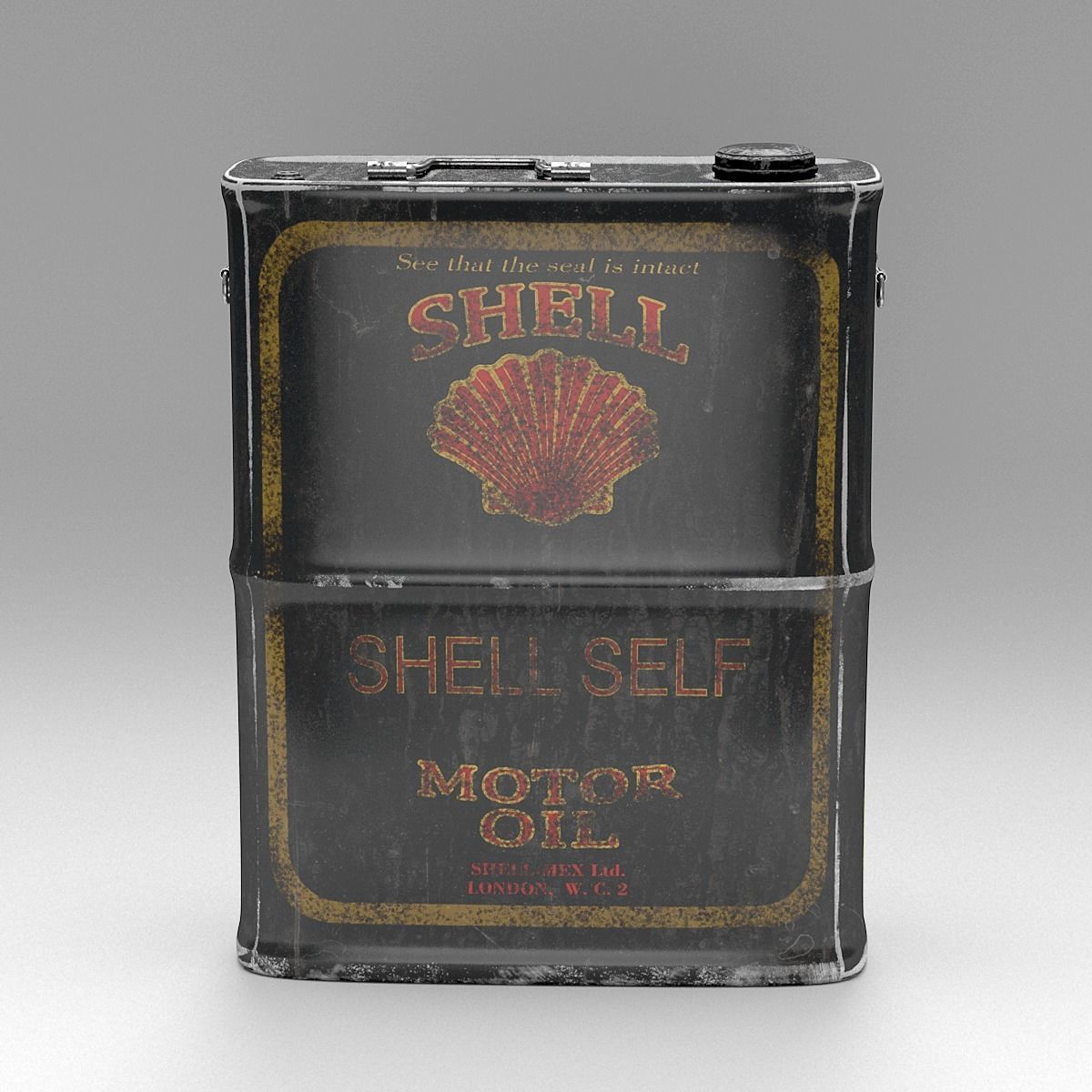 Tank Can Low-poly 3D model_4