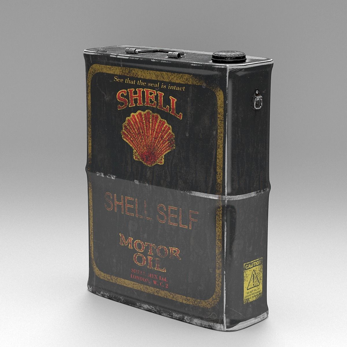 Tank Can Low-poly 3D model_5