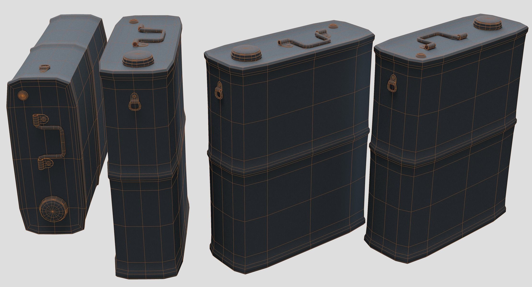 Tank Can Low-poly 3D model_15