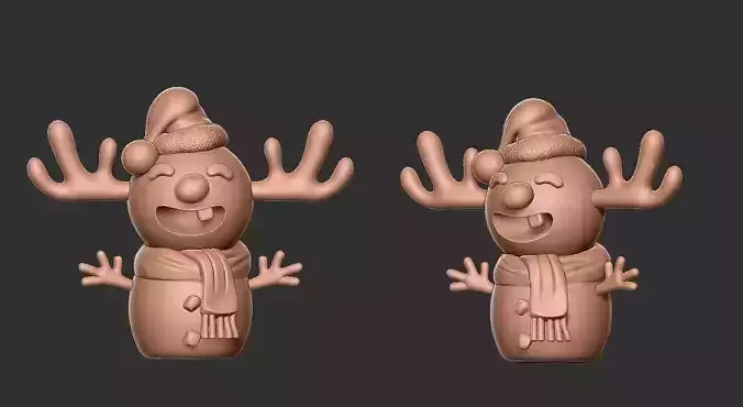 Christmas toy snowman  3D print model