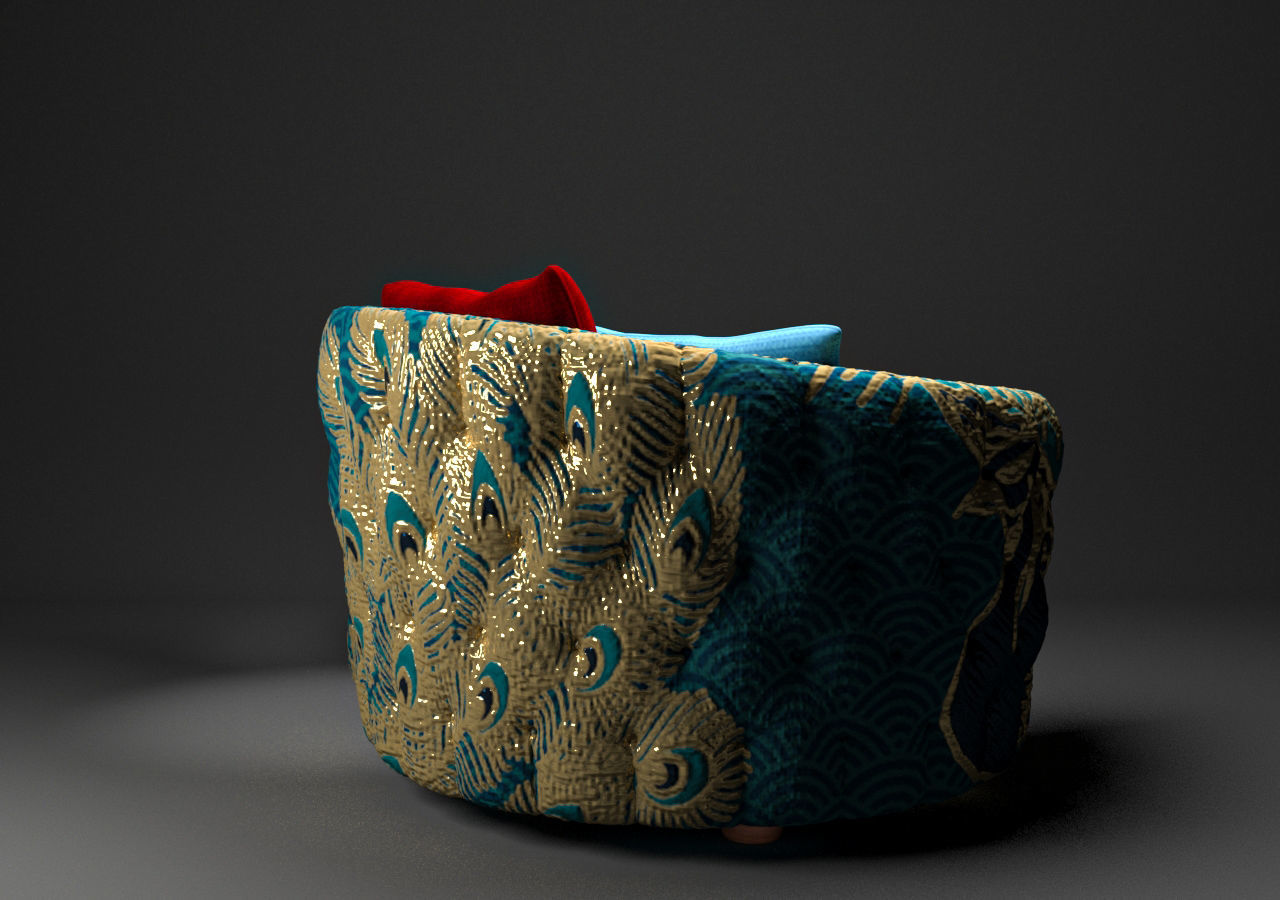 Otantic Design Sofa Low-poly 3D model_25