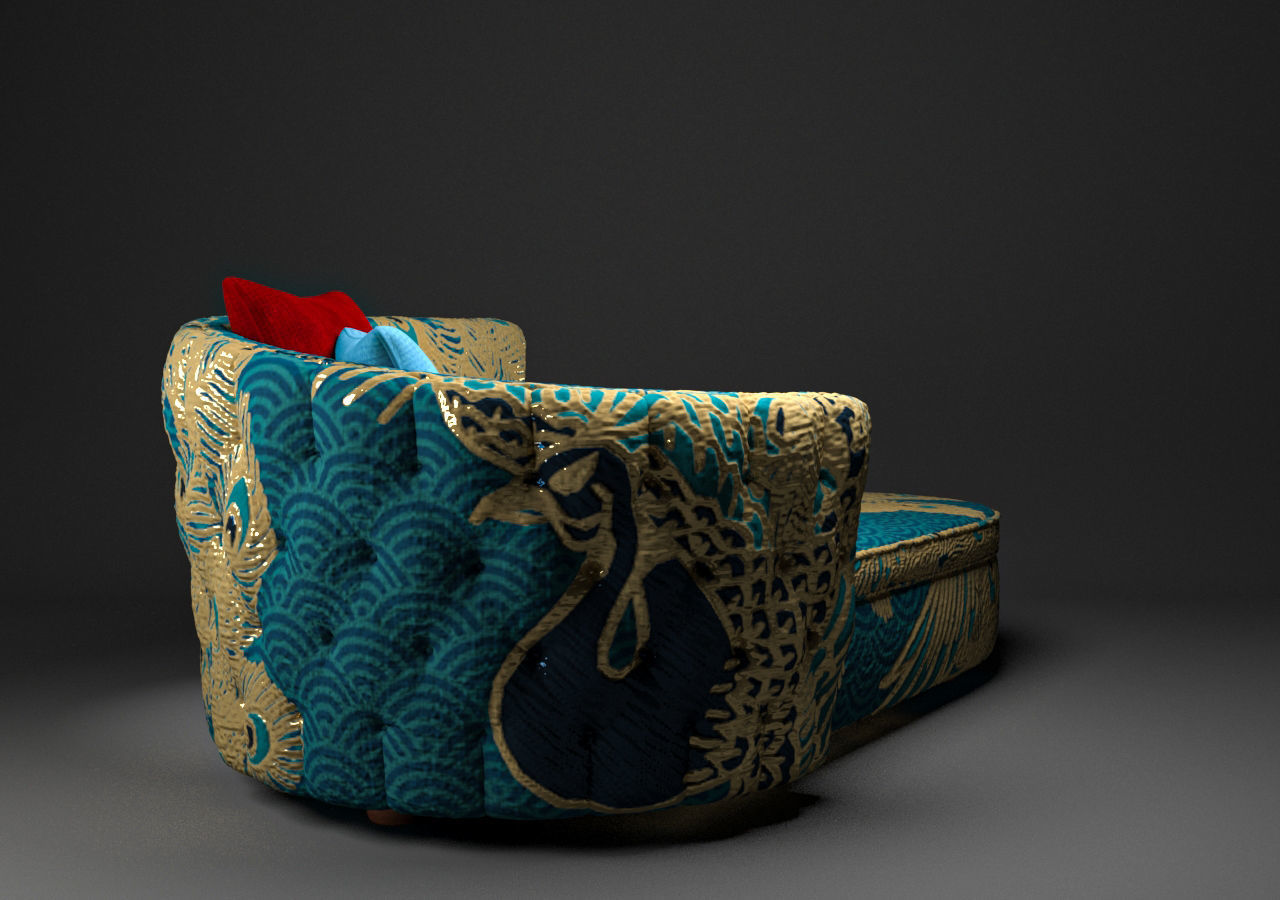 Otantic Design Sofa Low-poly 3D model_31