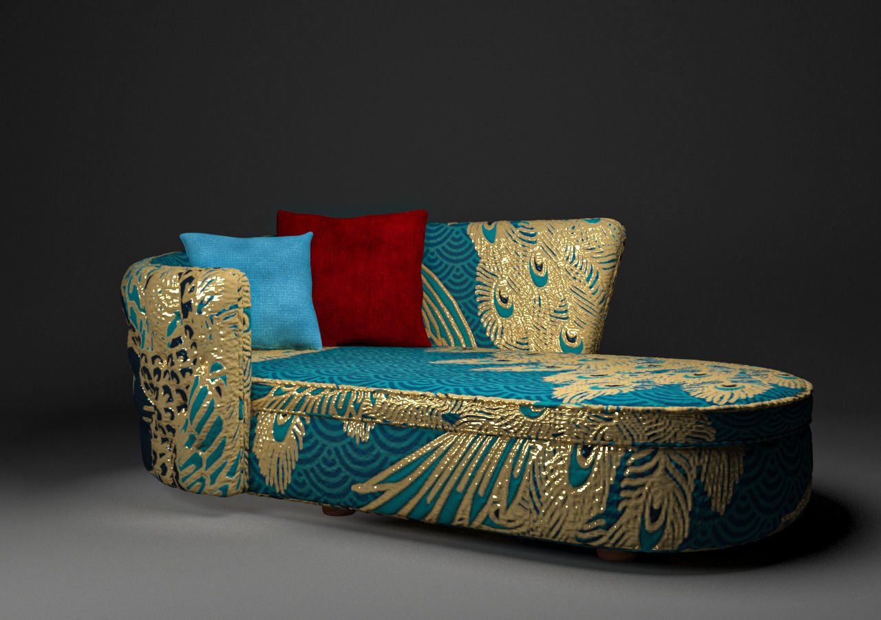 Otantic Design Sofa Low-poly 3D model_4