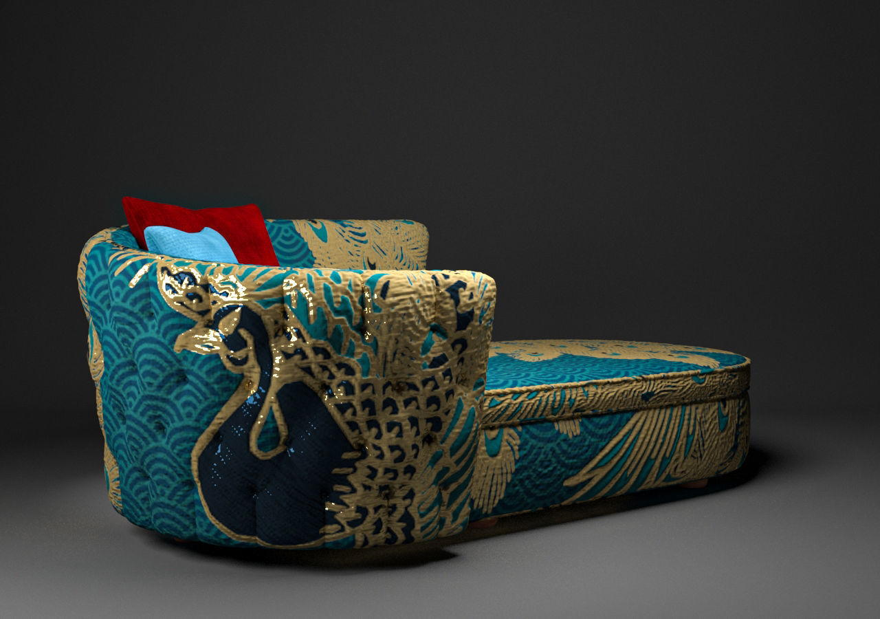 Otantic Design Sofa Low-poly 3D model_37