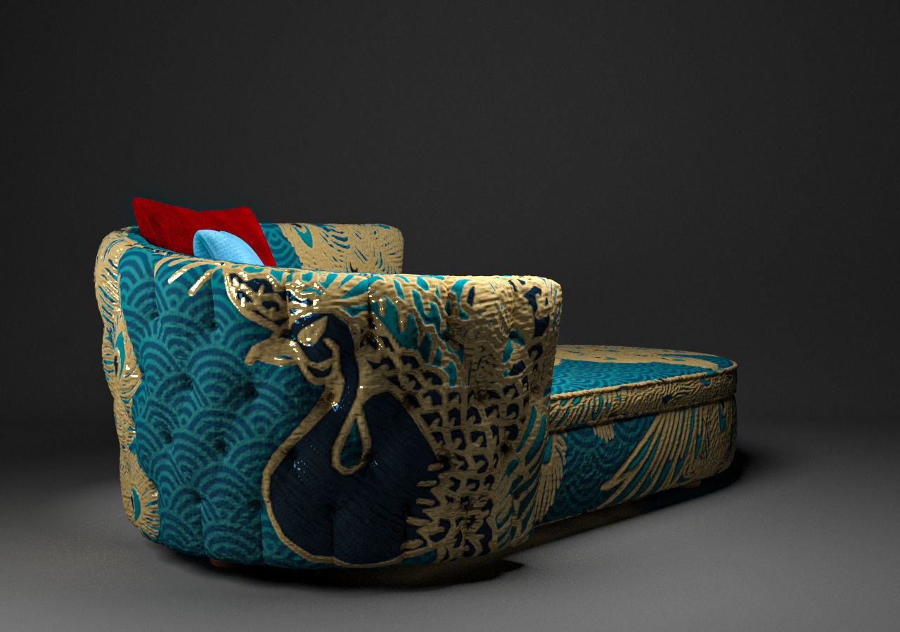 Otantic Design Sofa Low-poly 3D model_34