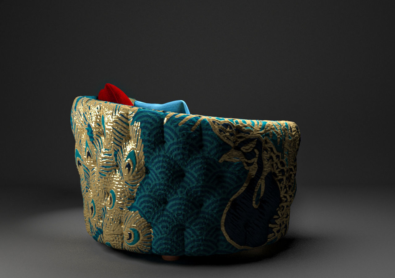 Otantic Design Sofa Low-poly 3D model_28