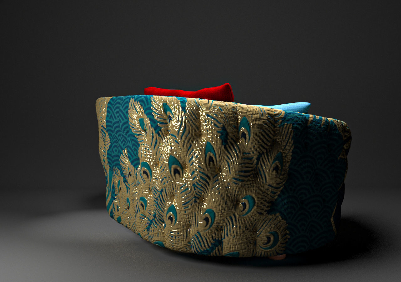 Otantic Design Sofa Low-poly 3D model_22