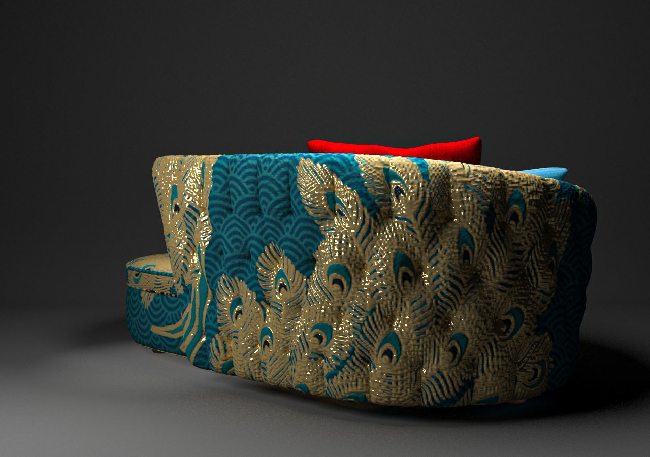 Otantic Design Sofa Low-poly 3D model_19