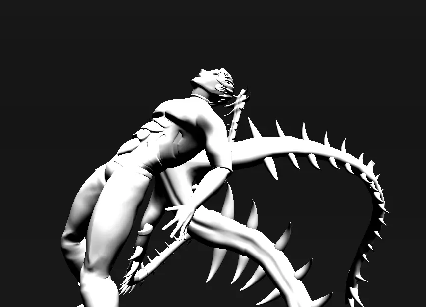 Zent -Ghoul Low-poly 3D model_0