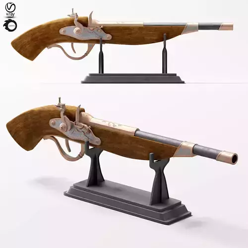 Decorative gun 6s 3D model