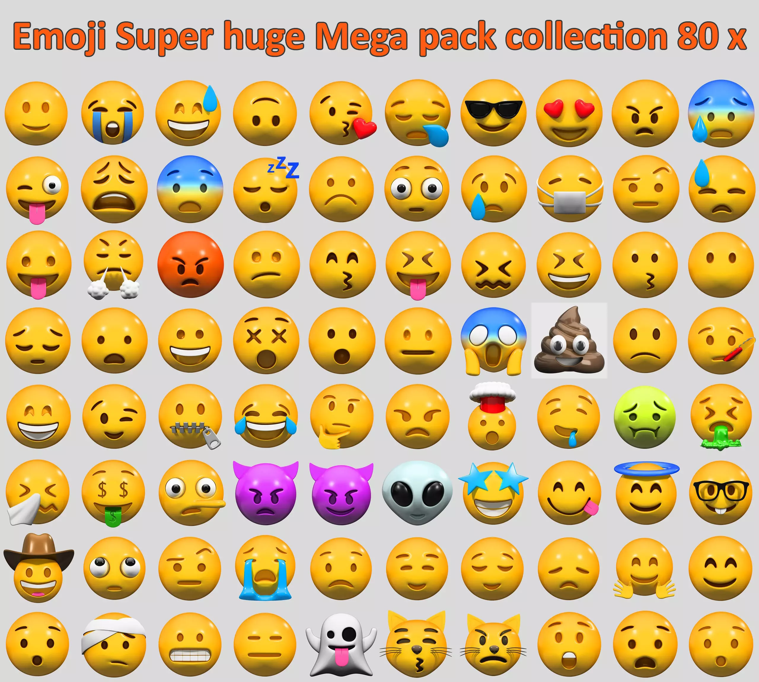 Emoji Super huge Mega pack collection 80 x _0