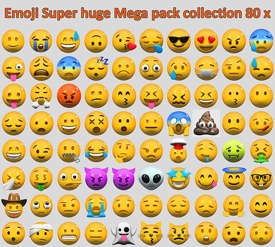 Emoji Super huge Mega pack collection 80 x 