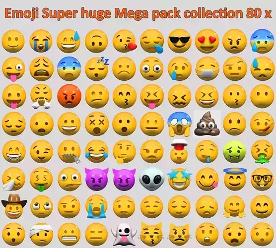 Emoji Super huge Mega pack collection 80 x 