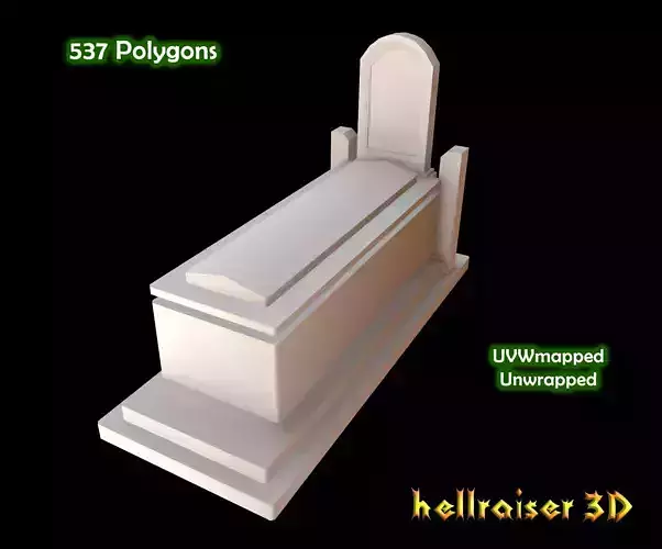 Grave 1 gravestone Low-poly 3D model
