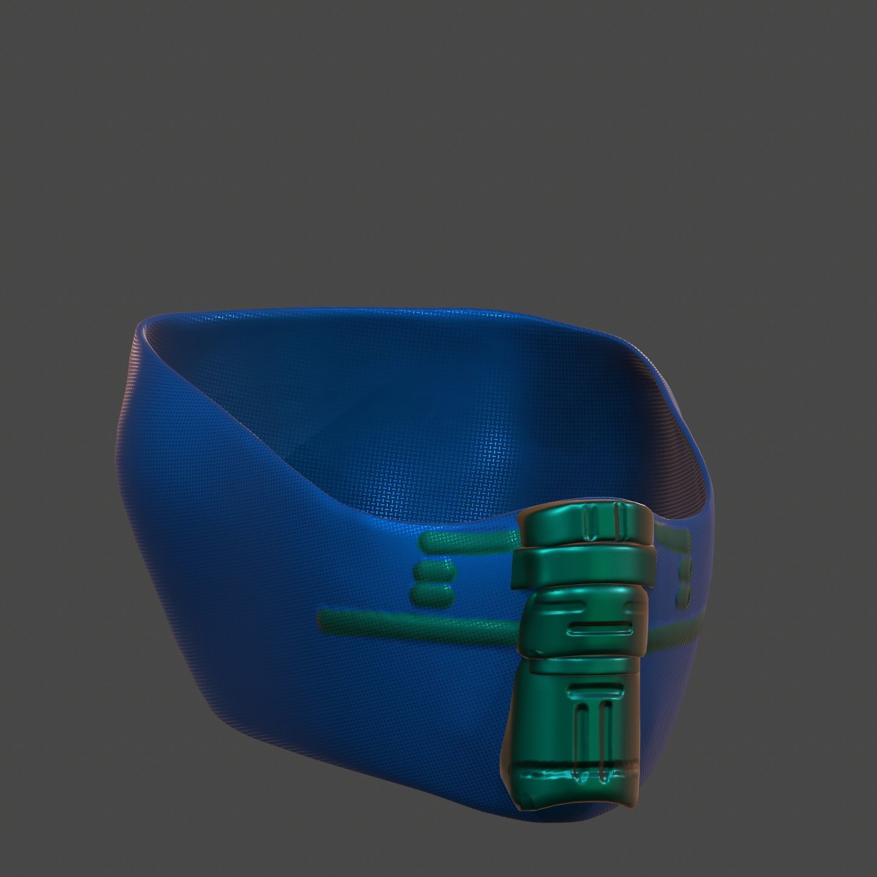 Gas mask helmet 3d model scifi Low-poly  Low-poly 3D model_5