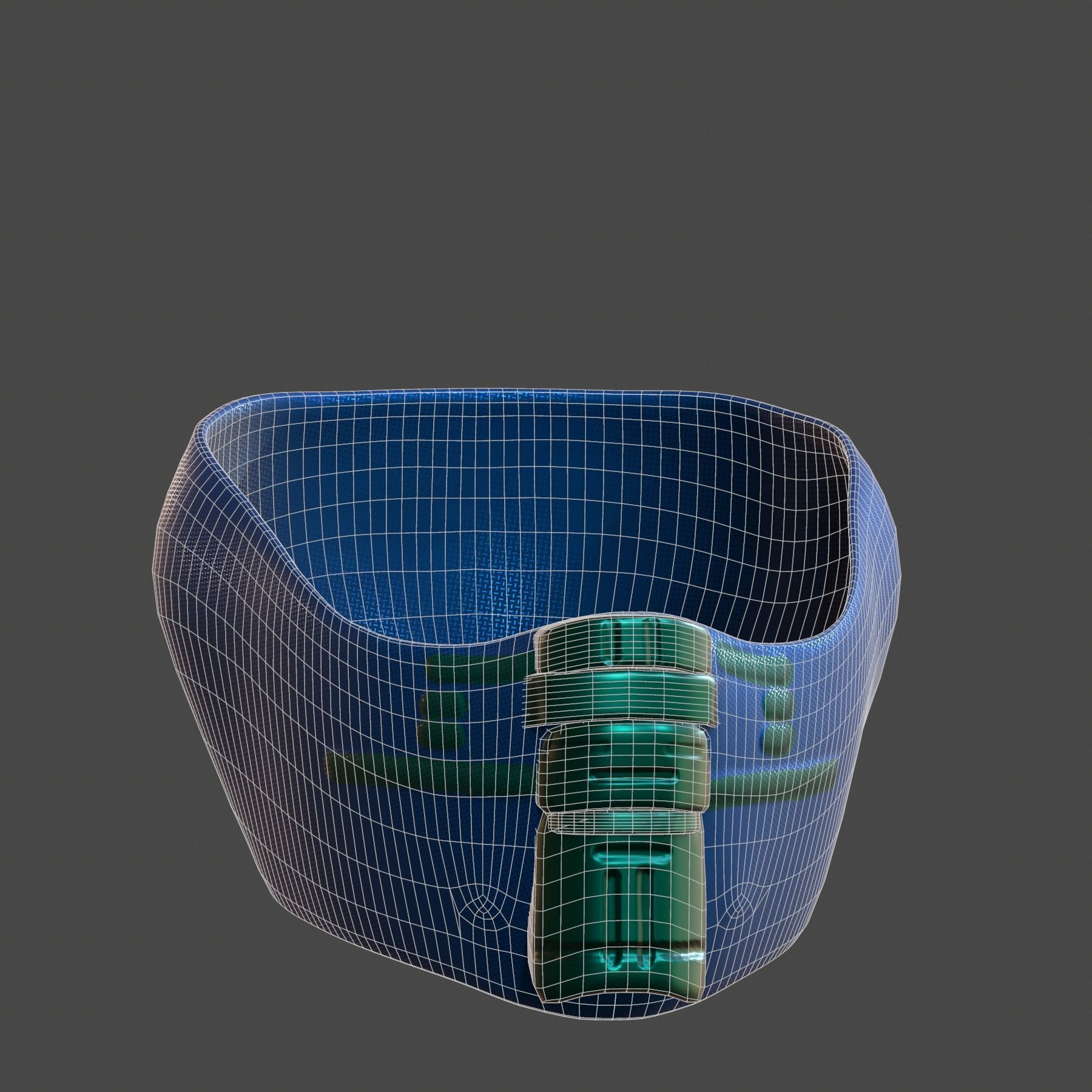 Gas mask helmet 3d model scifi Low-poly  Low-poly 3D model_4