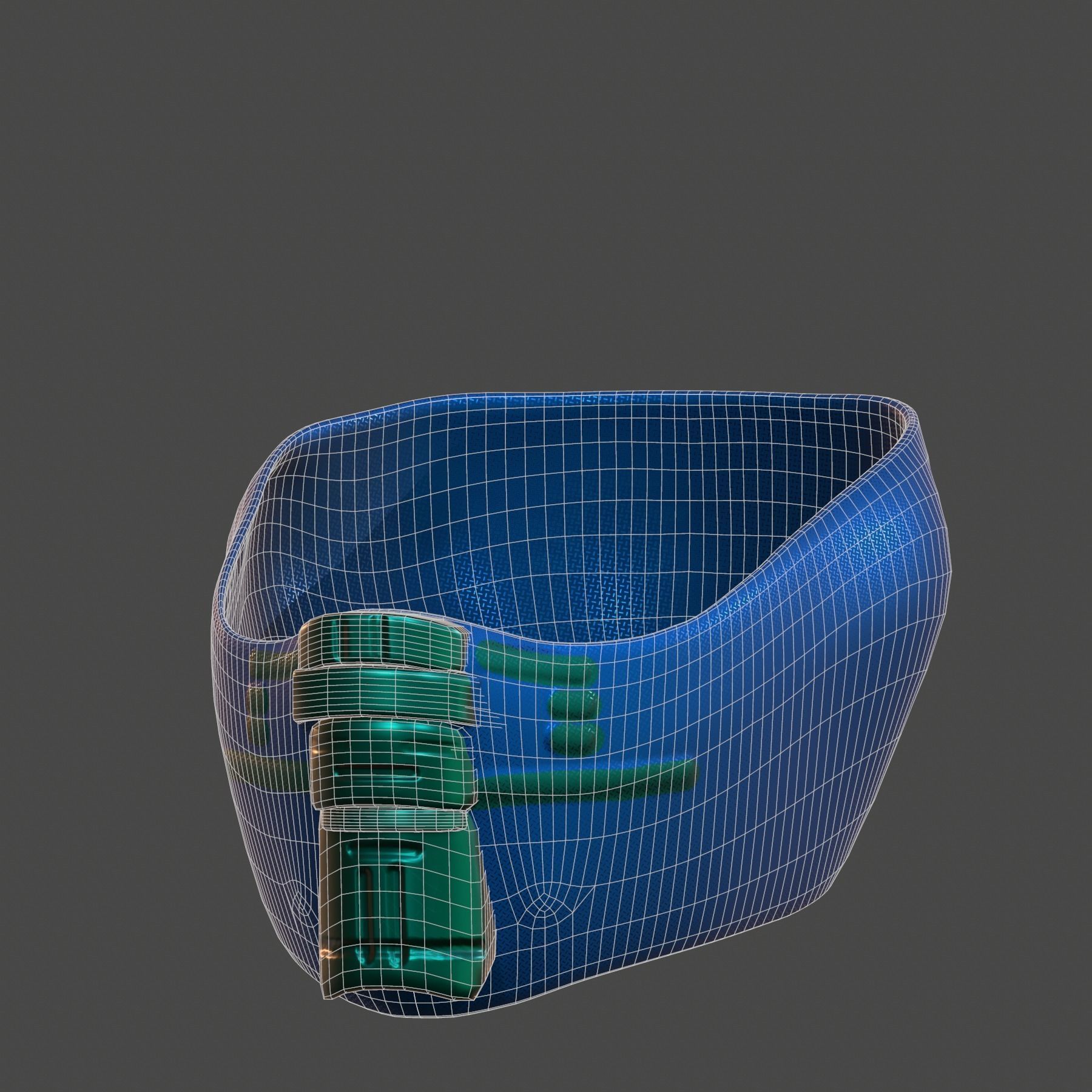 Gas mask helmet 3d model scifi Low-poly  Low-poly 3D model_3