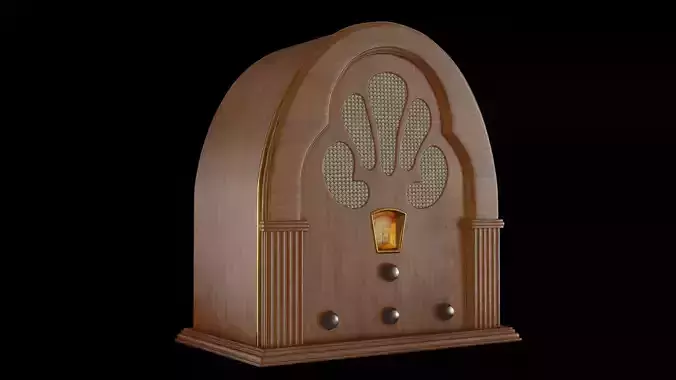 Roaring 20s Radio Low-poly 3D model